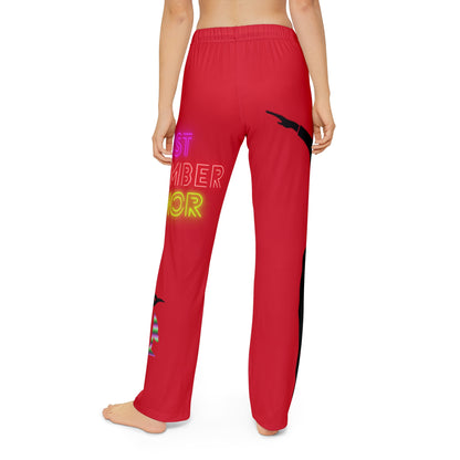 Kids Pajama Pants: Dance Dark Red