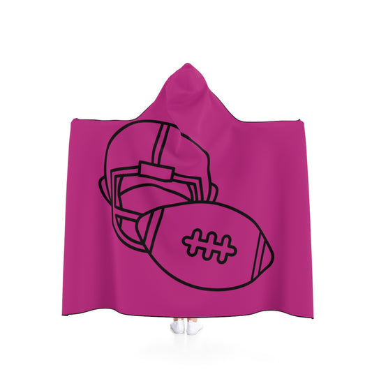 Hooded Blanket: Football Pink