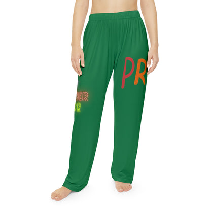 Women's Pajama Pants: LGBTQ Pride Dark Green