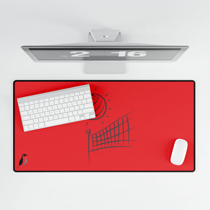 Desk Mats: Volleyball Red