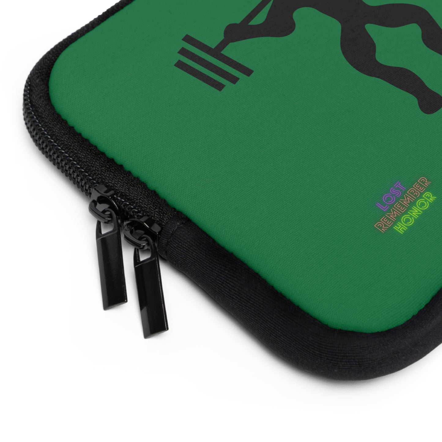 Laptop Sleeve: Weightlifting Dark Green