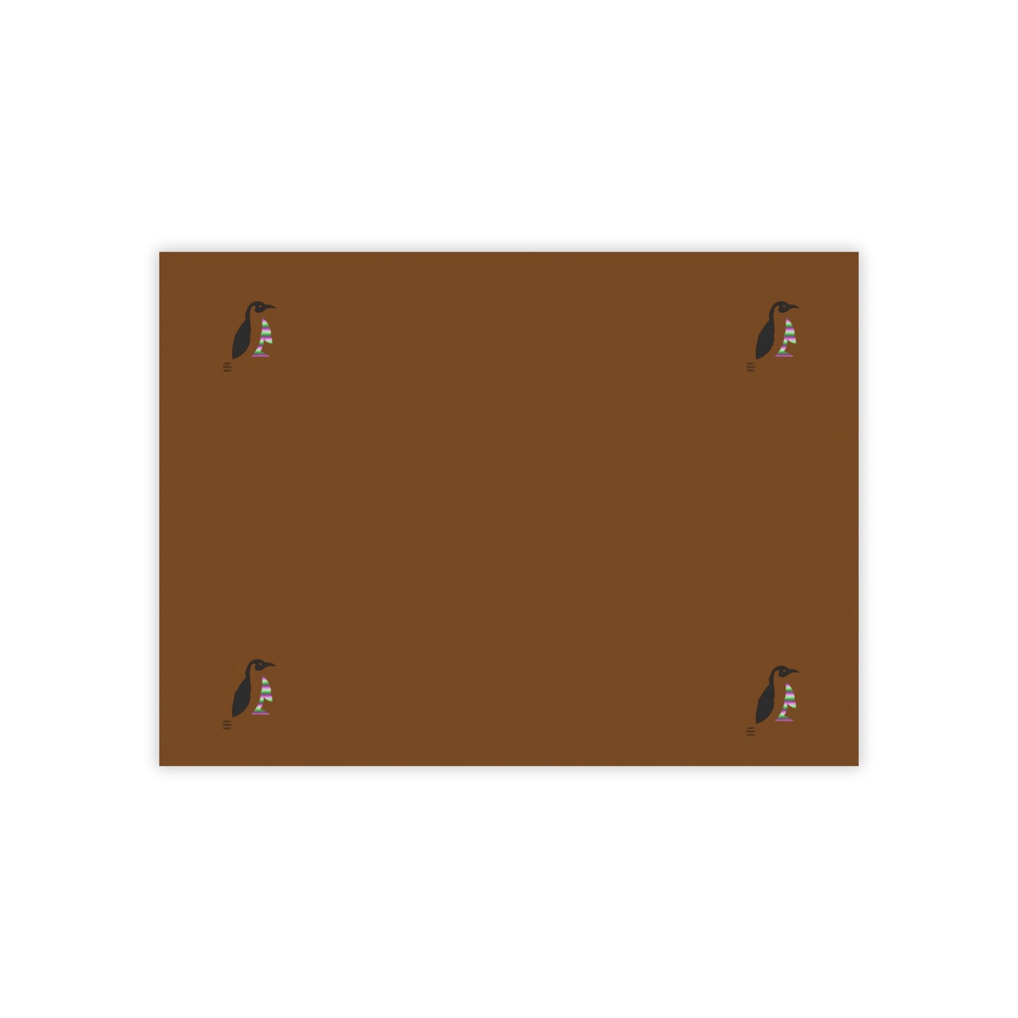 Post-it® Note Pads: Crazy Penguin World Logo Brown