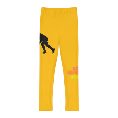 Youth Full-Length Leggings: Hockey Yellow