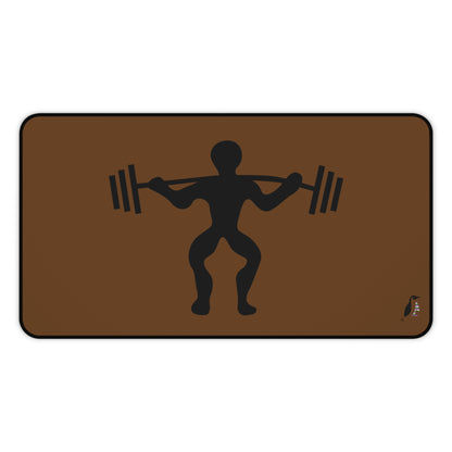 Desk Mat: Weightlifting Brown