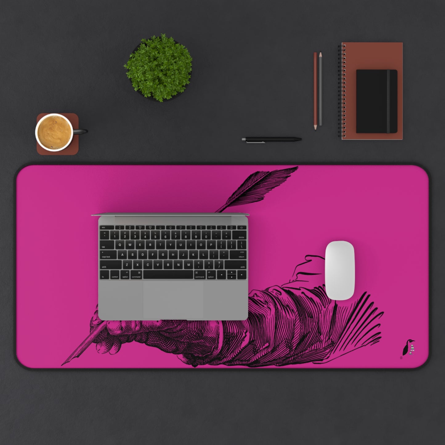 Desk Mat: Writing Pink