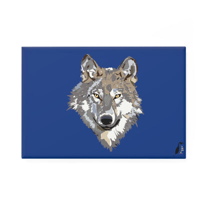 Button Magnet, Rectangle (1 & 10 pcs): Wolves Dark Blue