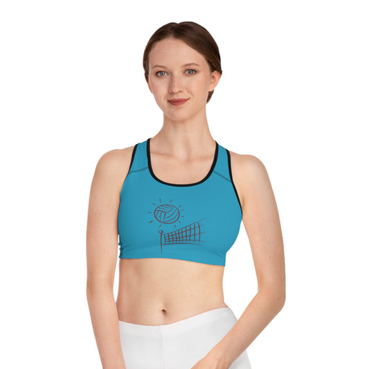 Sports Bra: Volleyball Turquoise