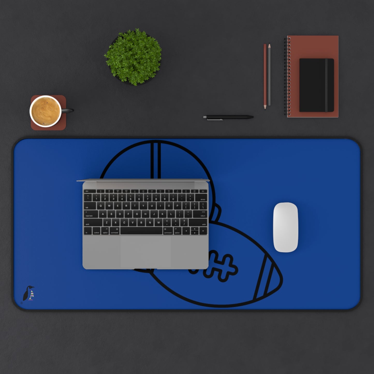 Desk Mat: Football Dark Blue