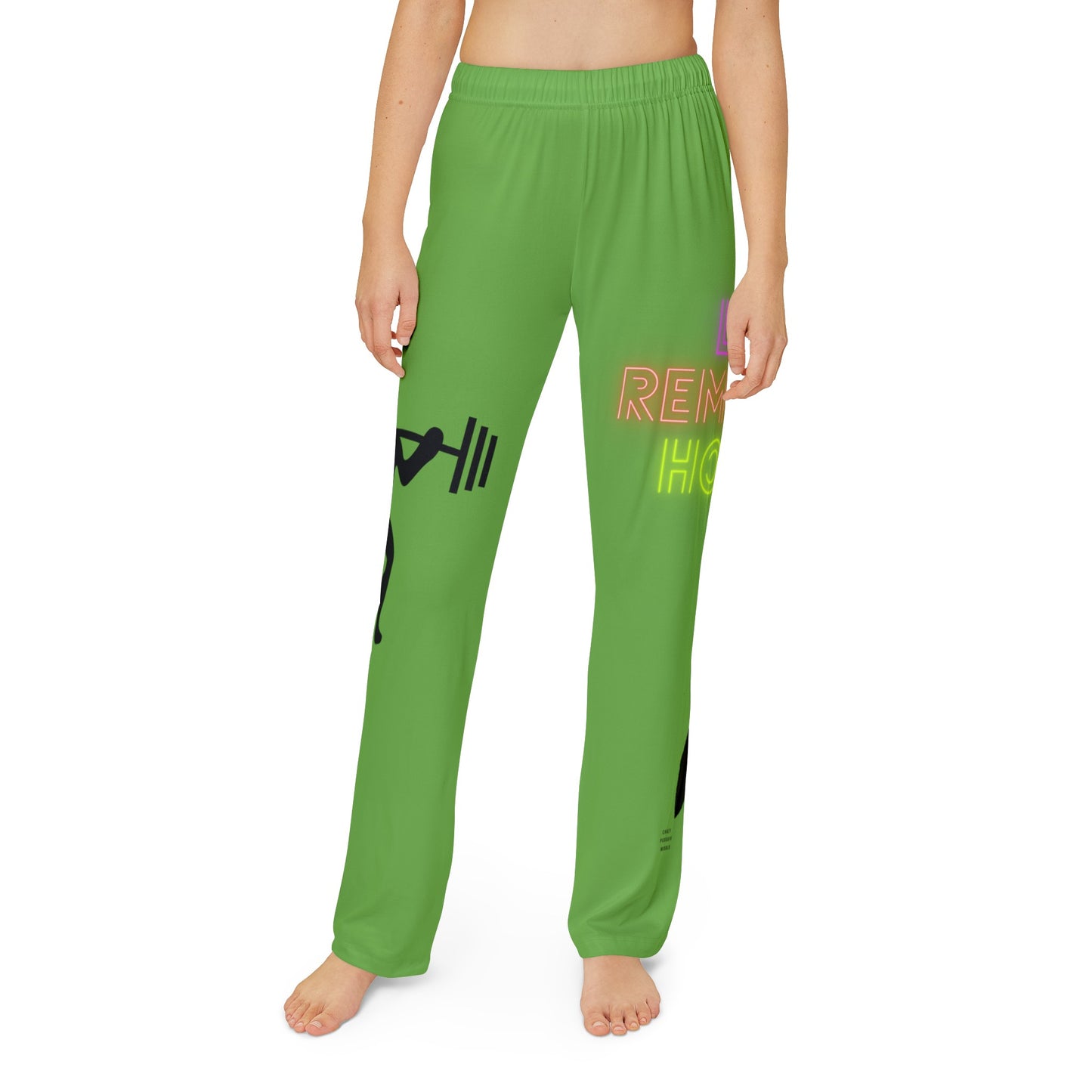 Kids Pajama Pants: Weightlifting Green