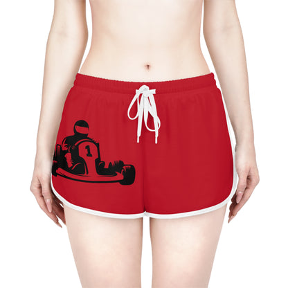 Women's Relaxed Shorts: Racing Dark Red