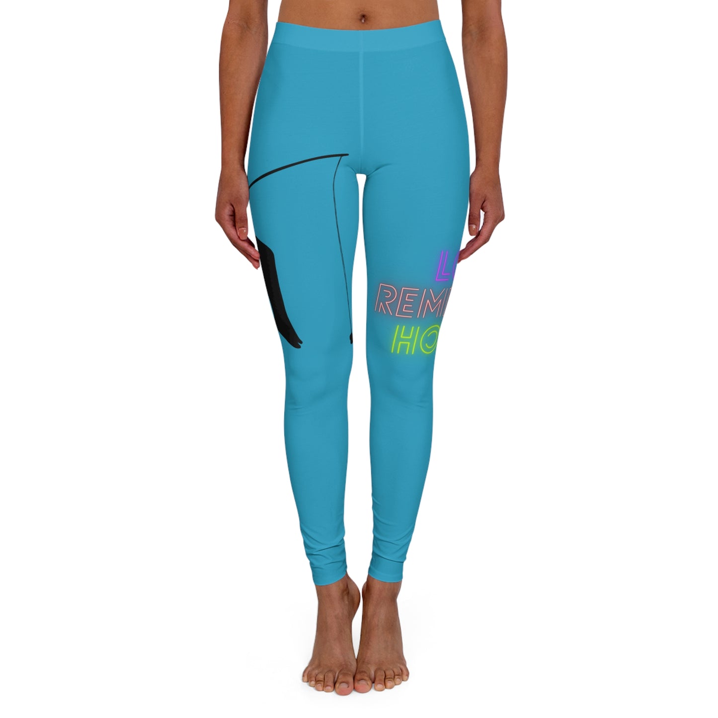 Women's Spandex Leggings: Fishing Turquoise