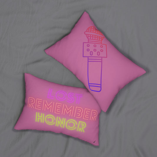 Spun Polyester Lumbar Pillow: Music Lite Pink