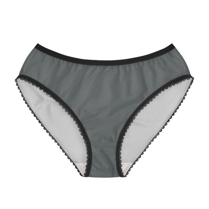 Women's Briefs: Crazy Penguin World Logo Dark Grey