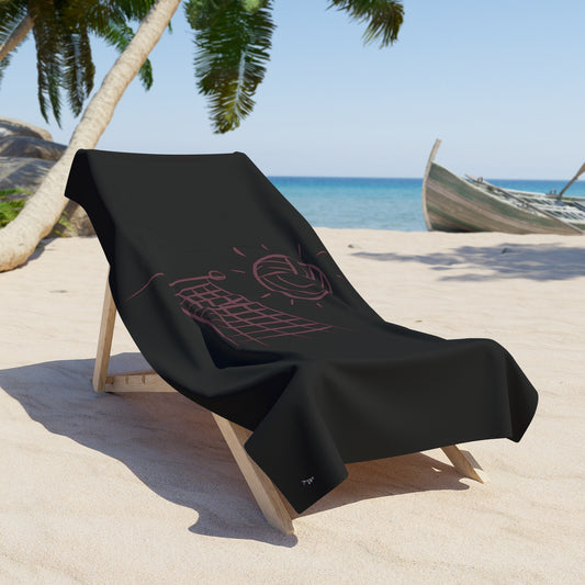 Beach Towel: Volleyball Black