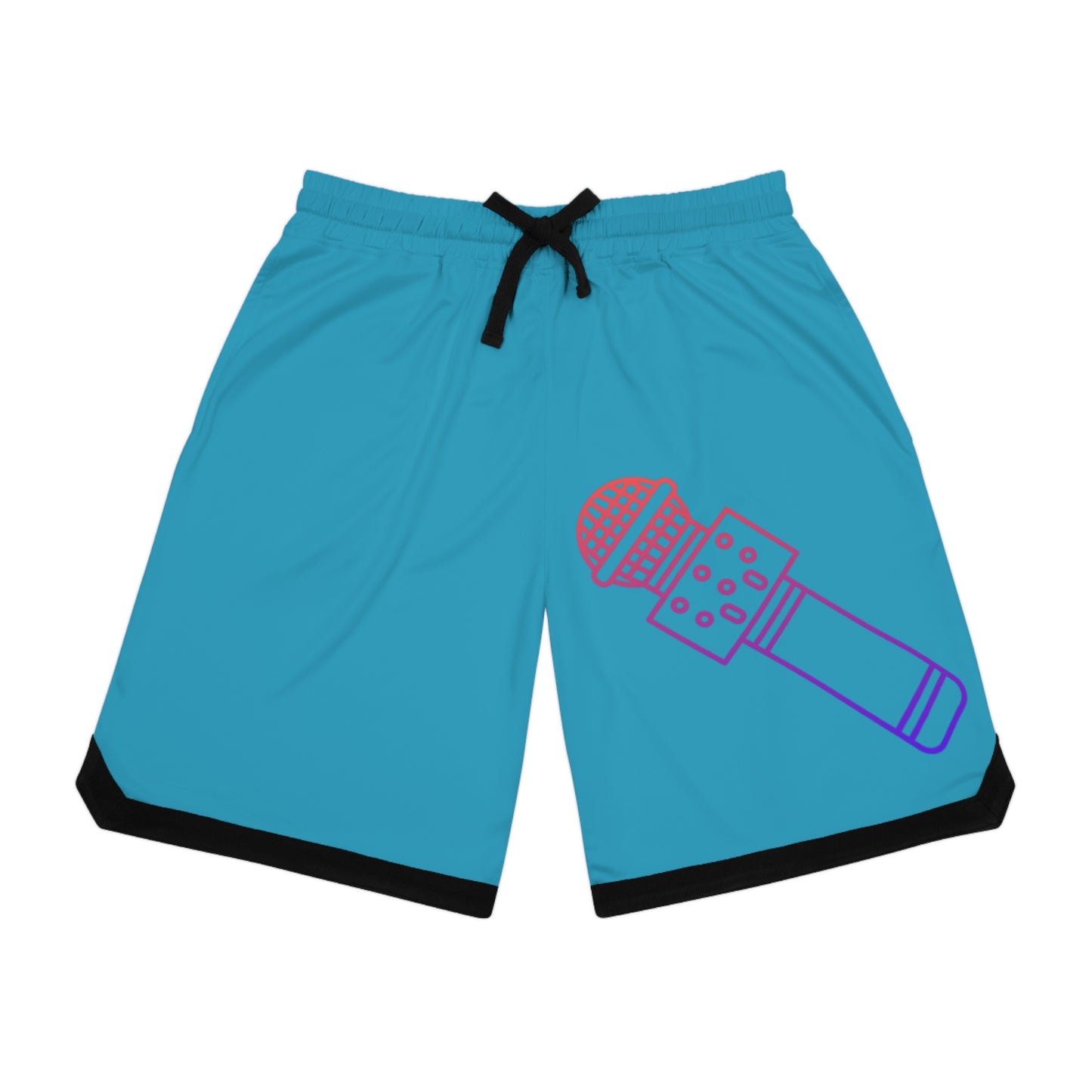 Basketball Rib Shorts: Music Turquoise