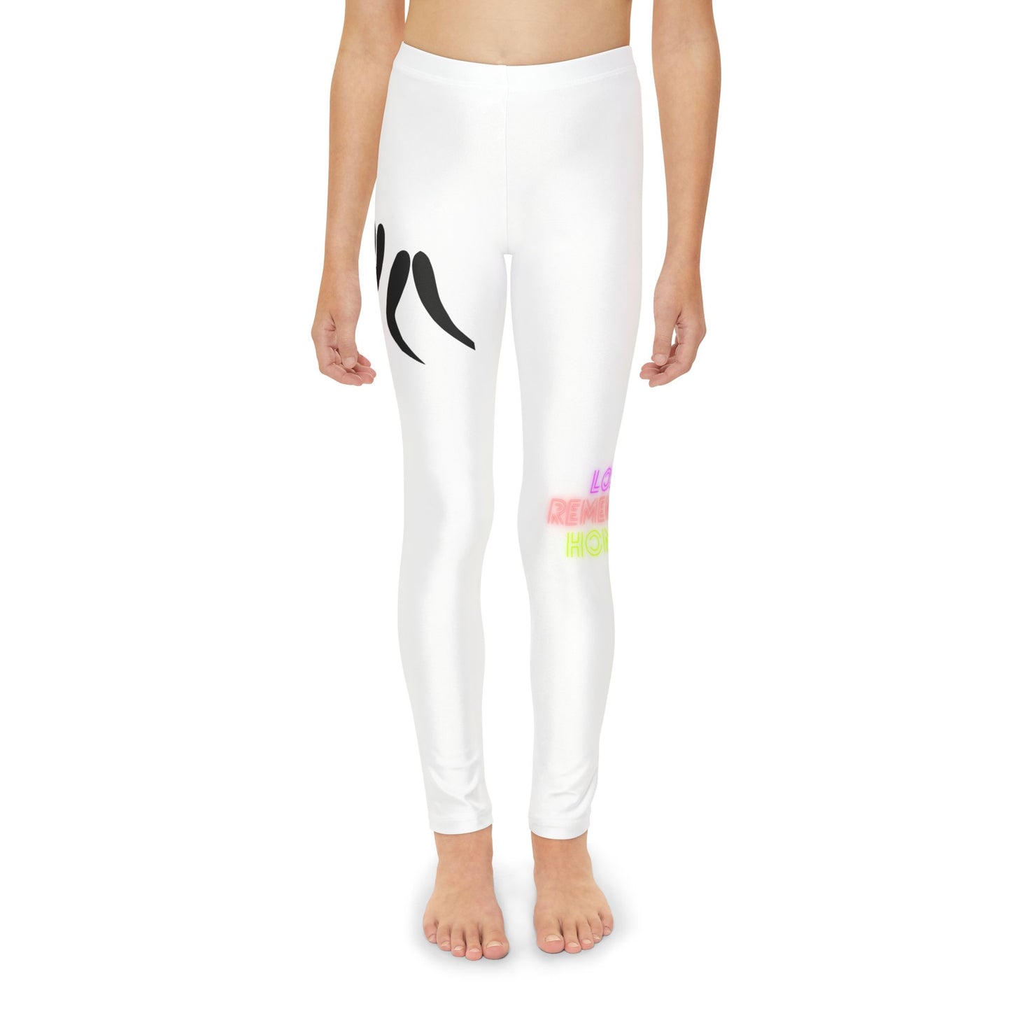 Youth Full-Length Leggings: Wrestling White