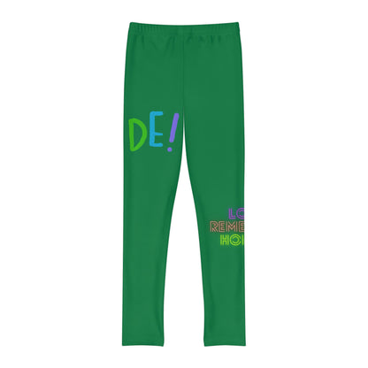 Youth Full-Length Leggings: LGBTQ Pride Dark Green