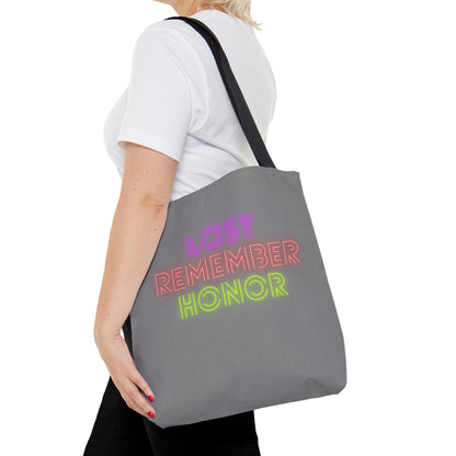 Tote Bag: Lost Remember Honor Grey