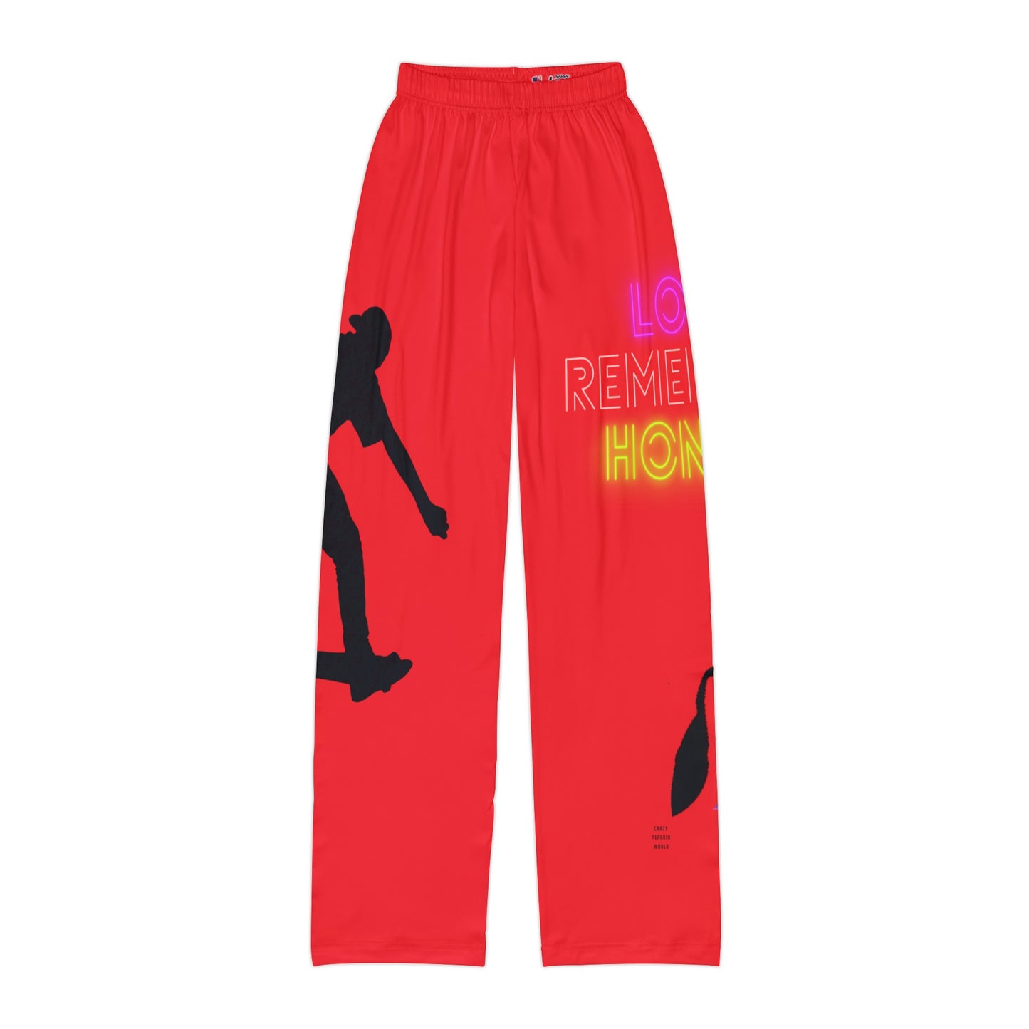 Kids Pajama Pants: Skateboarding Red