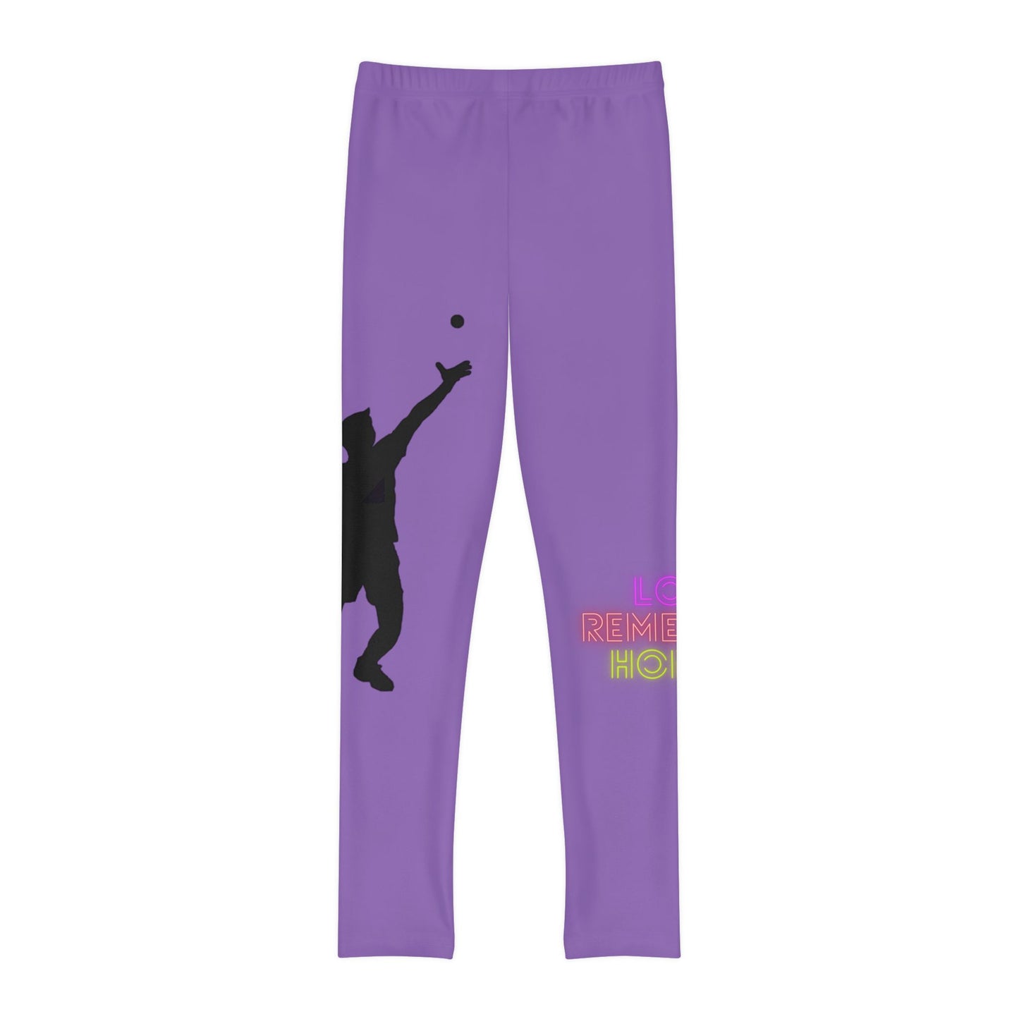 Youth Full-Length Leggings: Tennis Lite Purple