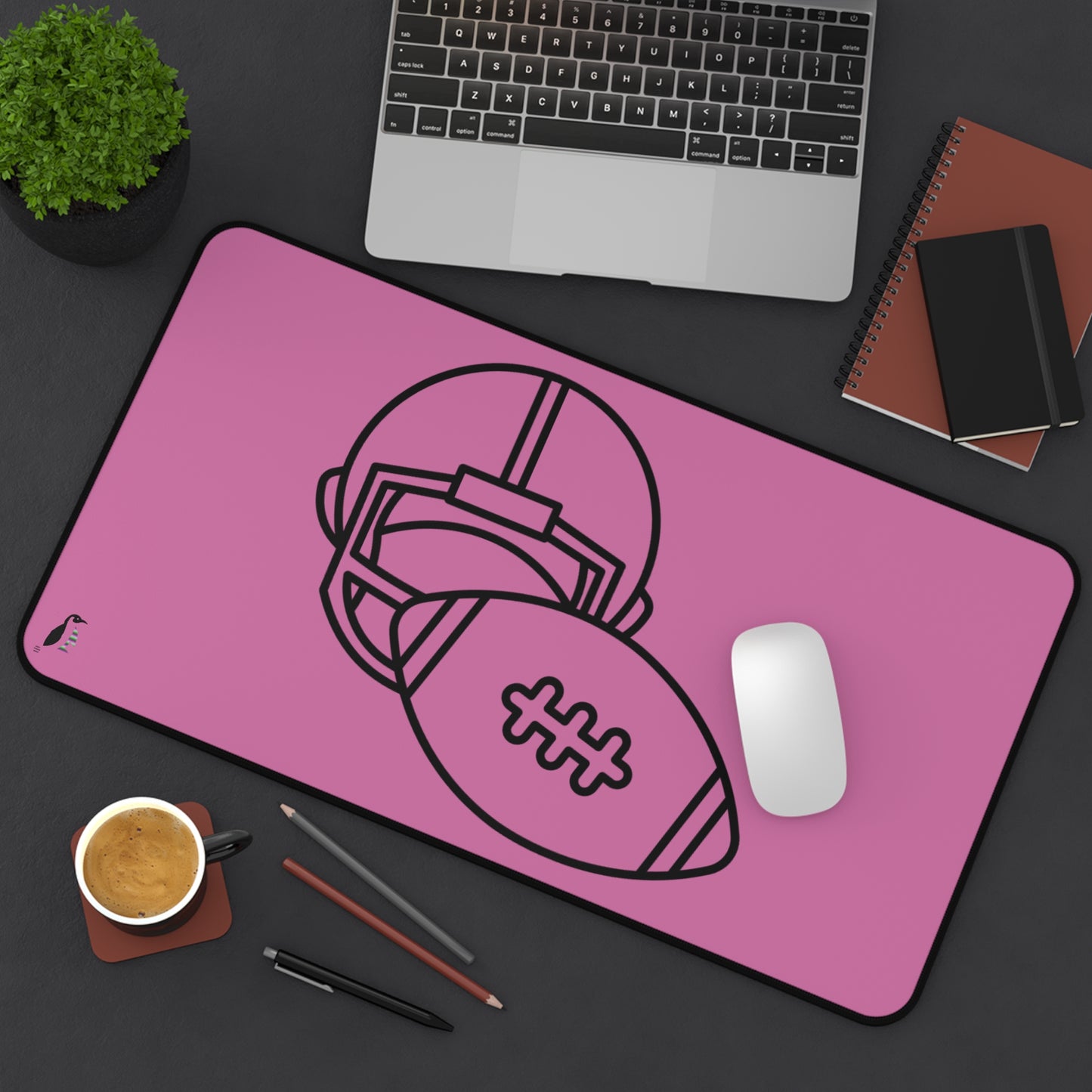 Desk Mat: Football Lite Pink