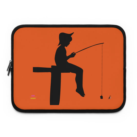 Laptop Sleeve: Fishing Orange