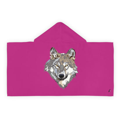 Youth Hooded Towel: Wolves Pink
