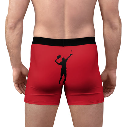 Men's Boxer Briefs: Tennis Dark Red