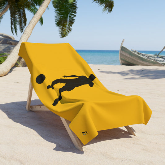Beach Towel: Soccer Yellow