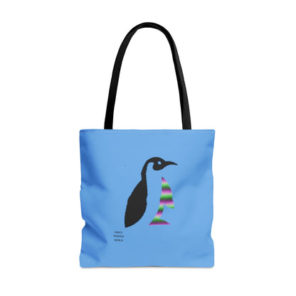 Tote Bag: Crazy Penguin World Logo Lite Blue