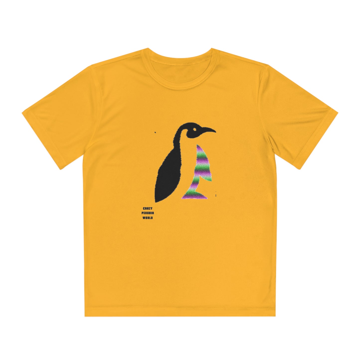 Youth Competitor Tee #1 : Crazy Penguin World Logo 