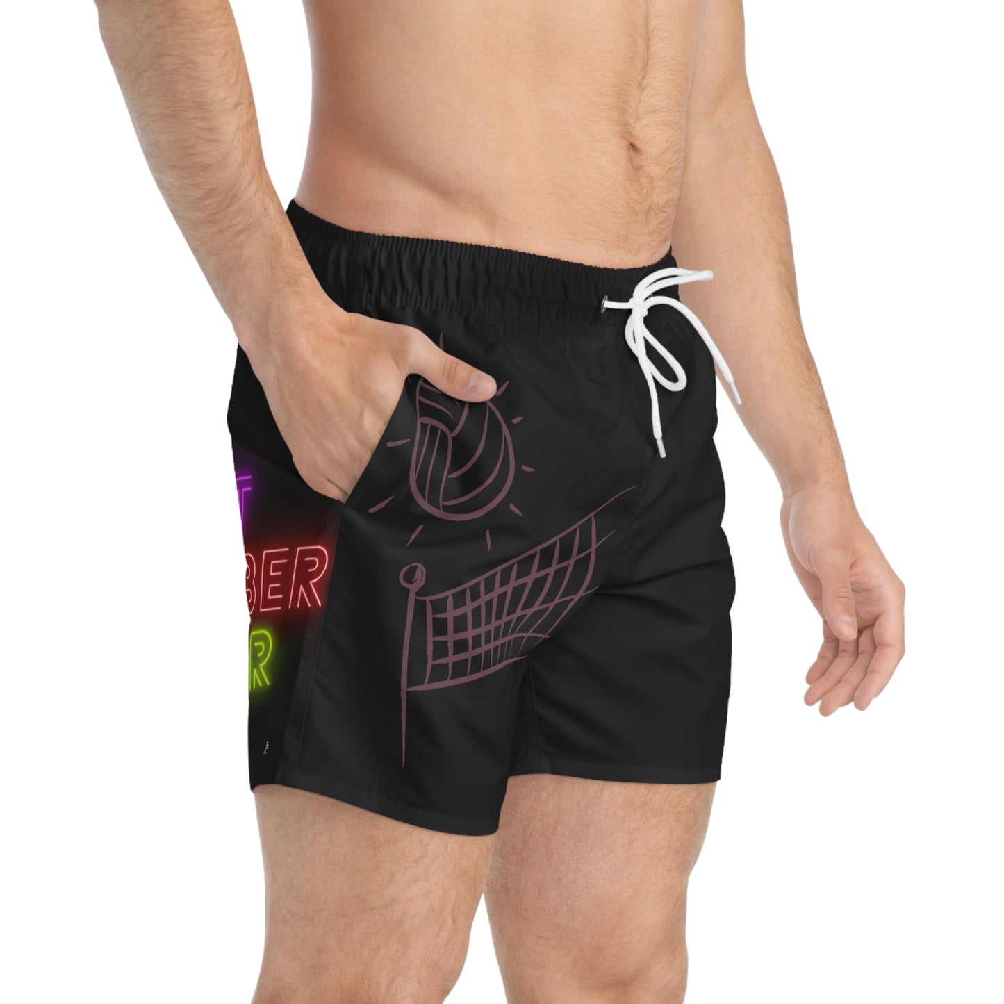 Swim Trunks: Volleyball Black