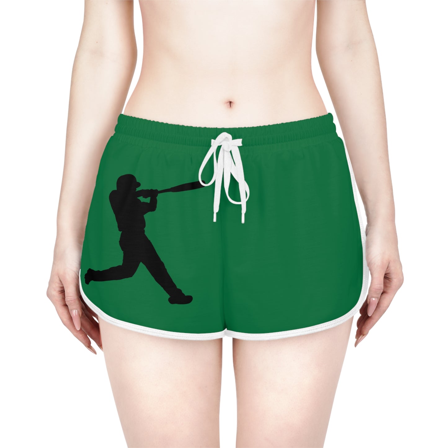 Women's Relaxed Shorts: Baseball Dark Green