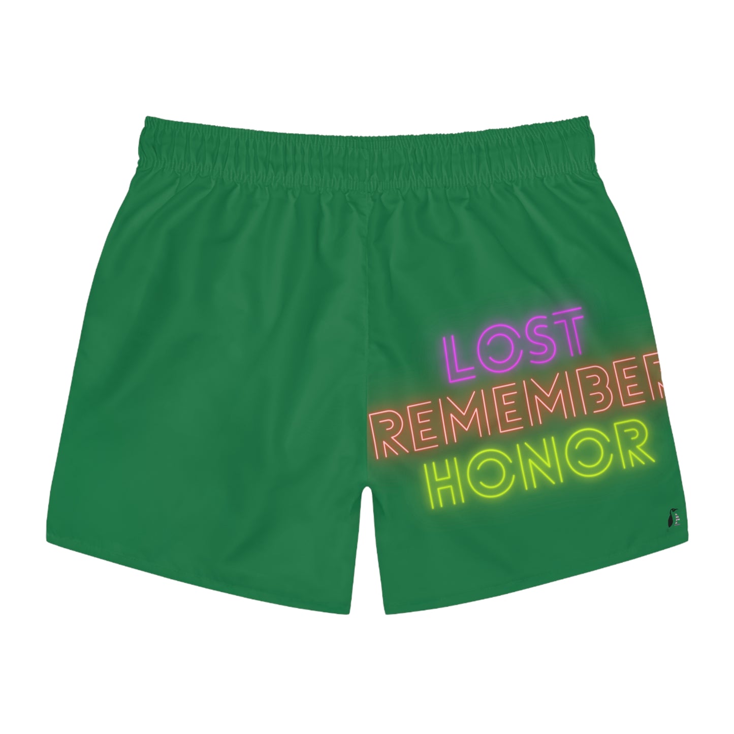 Swim Trunks: Fight Cancer Dark Green