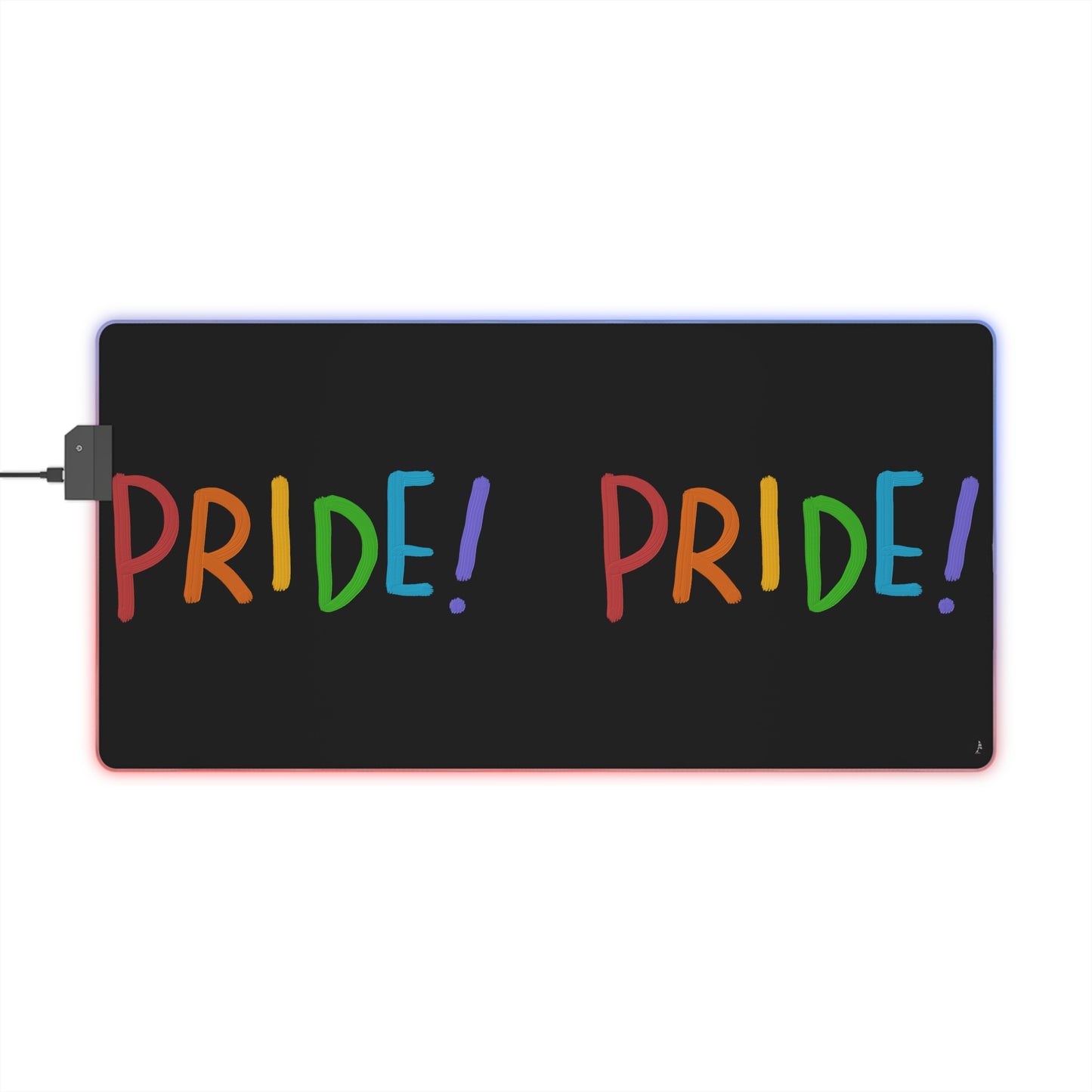 LED Gaming Mouse Pad: LGBTQ Pride Black