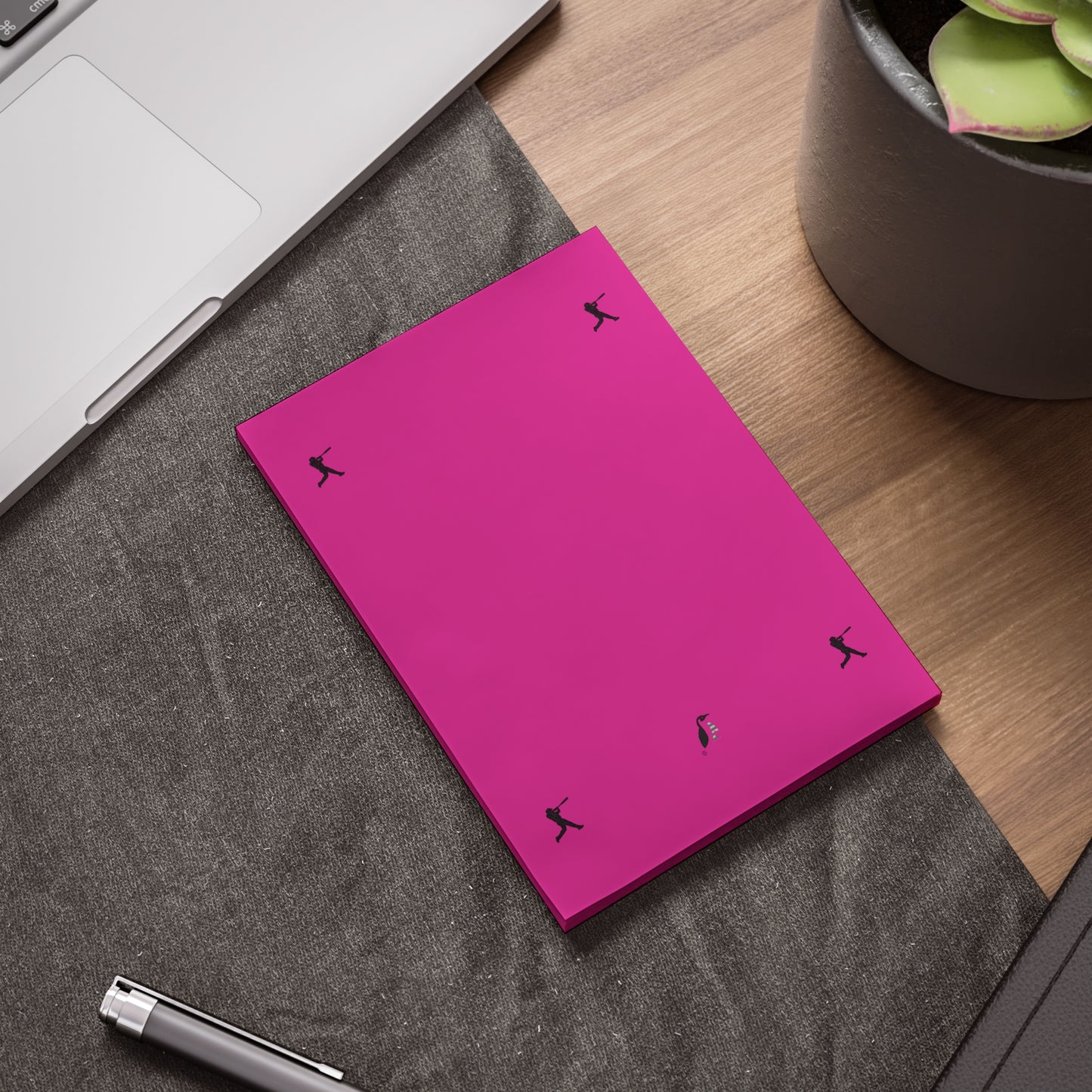 Post-it® Note Pads: Baseball Pink