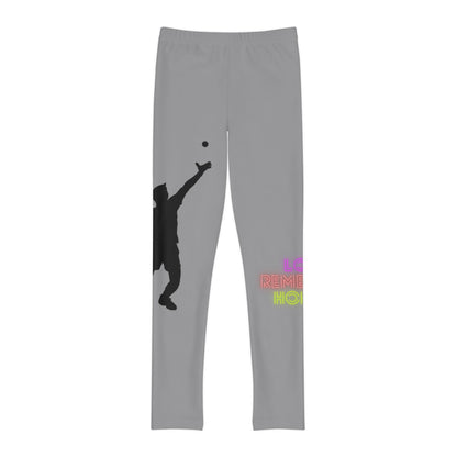 Youth Full-Length Leggings: Tennis Grey