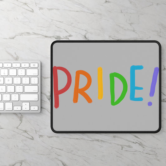 Gaming Mouse Pad: LGBTQ Pride Lite Grey