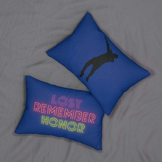 Spun Polyester Lumbar Pillow: Dance Dark Blue