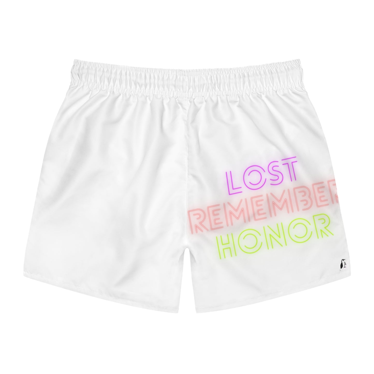 Swim Trunks: Football White