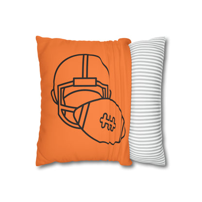 Faux Suede Square Pillow Case: Football Crusta