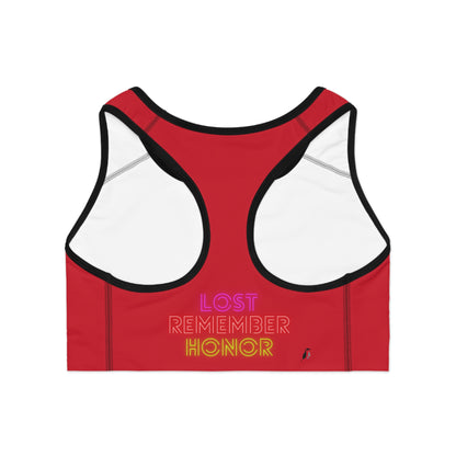 Sports Bra: Golf Dark Red