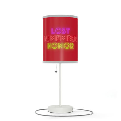 Lamp on a Stand, US|CA plug: Weightlifting Dark Red