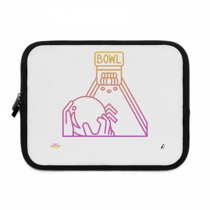 Laptop Sleeve: Bowling White