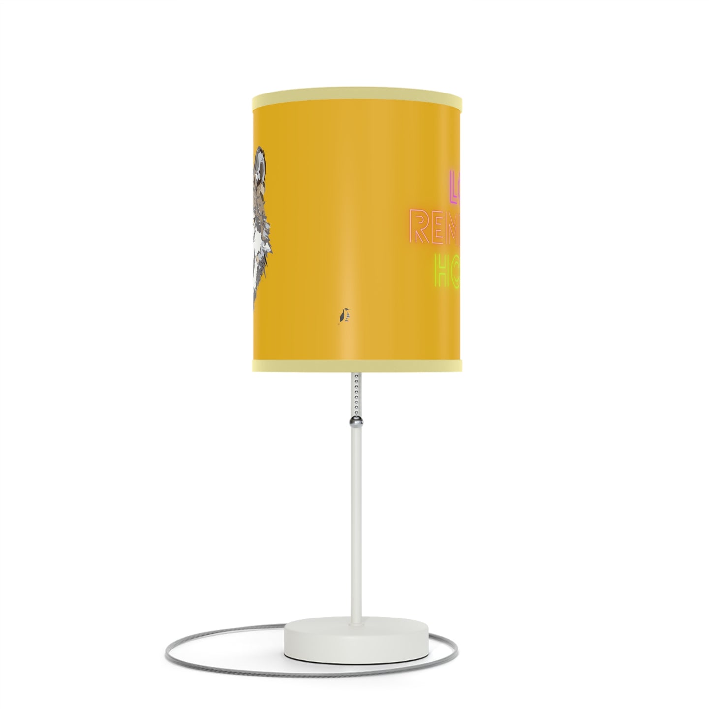 Lamp on a Stand, US|CA plug: Wolves Yellow