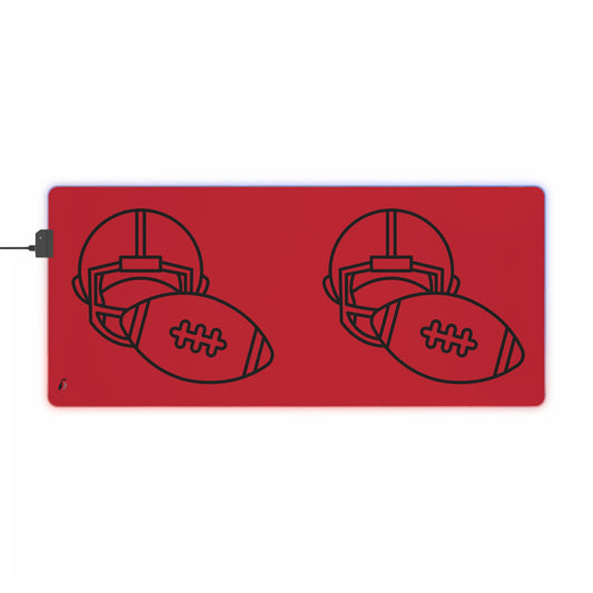 LED Gaming Mouse Pad: Football Dark Red