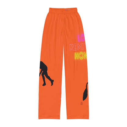 Kids Pajama Pants: Hockey Orange