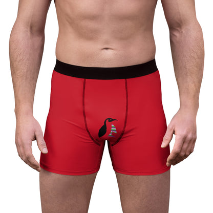 Men's Boxer Briefs: Racing Dark Red