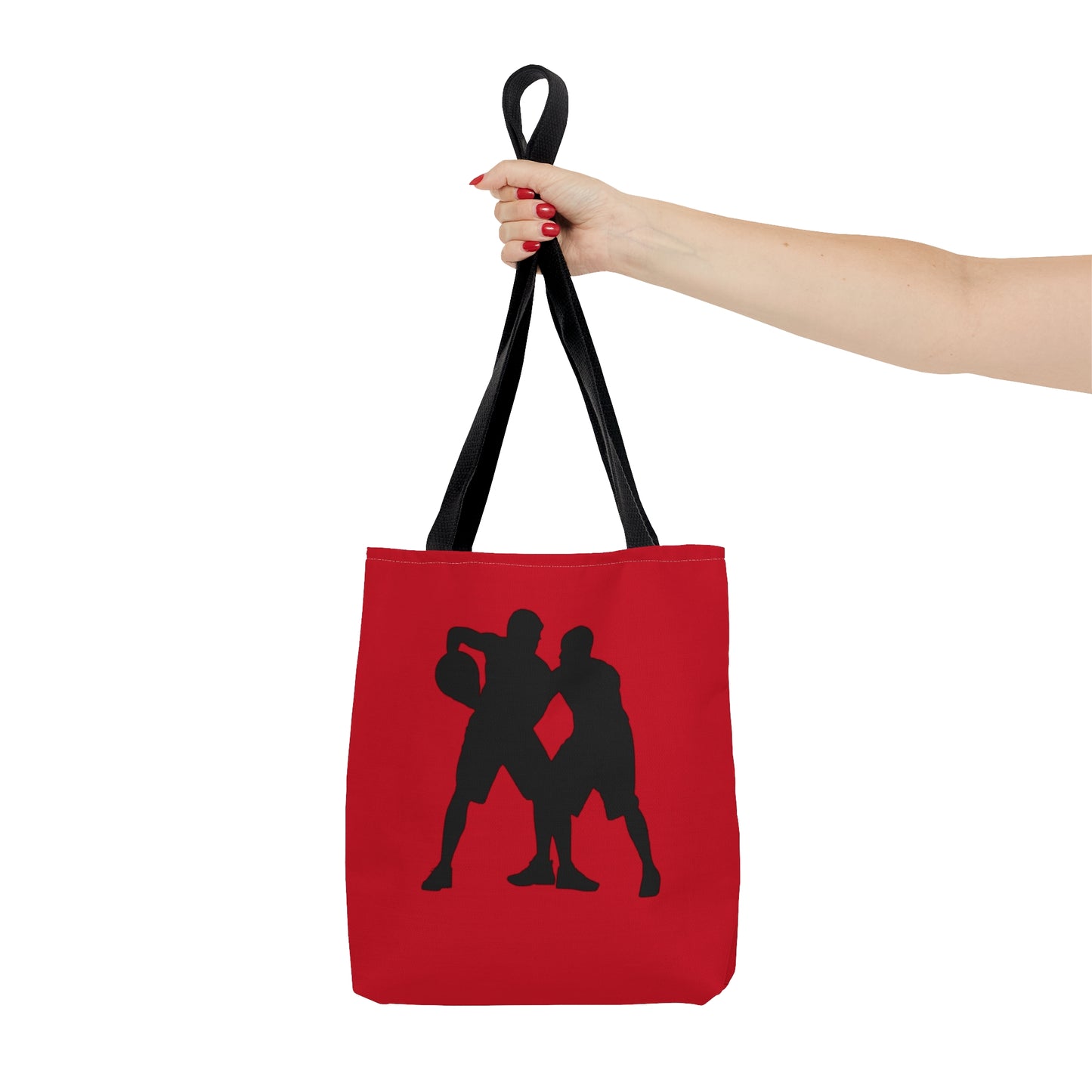 Tote Bag: Basketball Dark Red