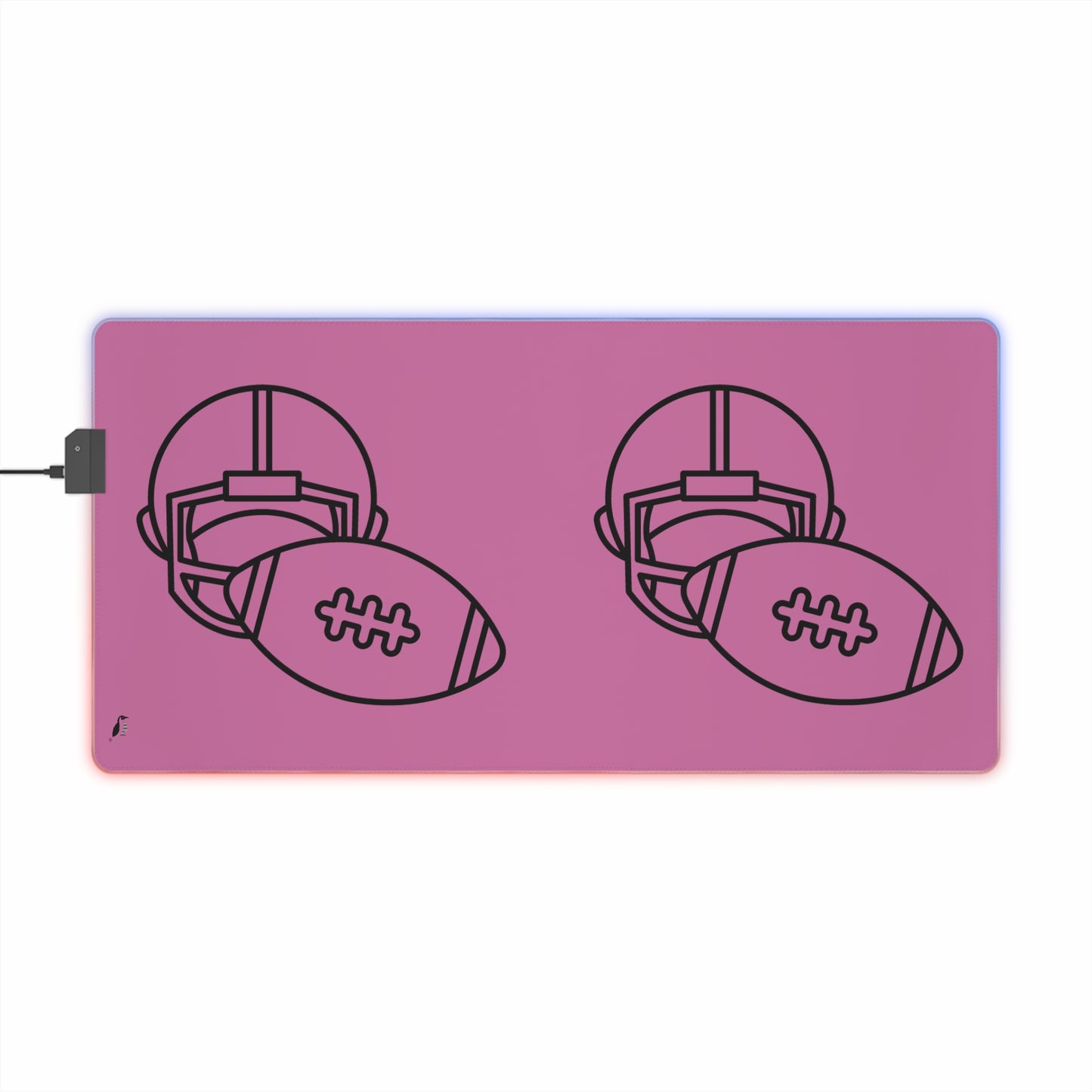 LED Gaming Mouse Pad: Football Lite Pink